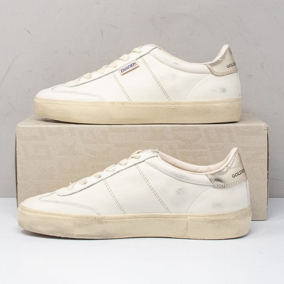 Golden Goose Soul-Star White/Platinum Leather Size 38 EU (8 US) - Picture 3 of 8
